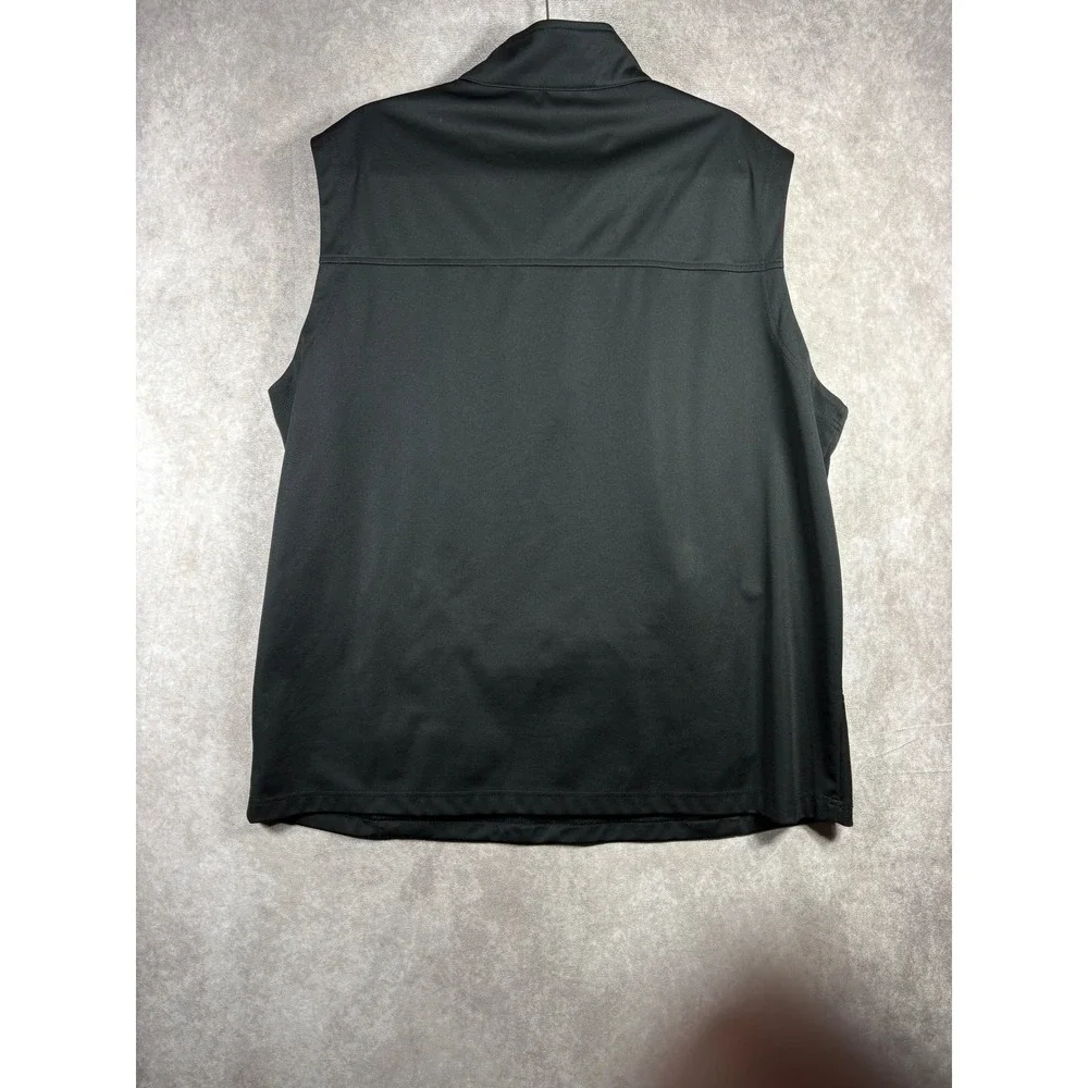 Core365 USA Golf Vest Mens Size XL Black Quarter Zip Windbreaker Outdoor Travel
